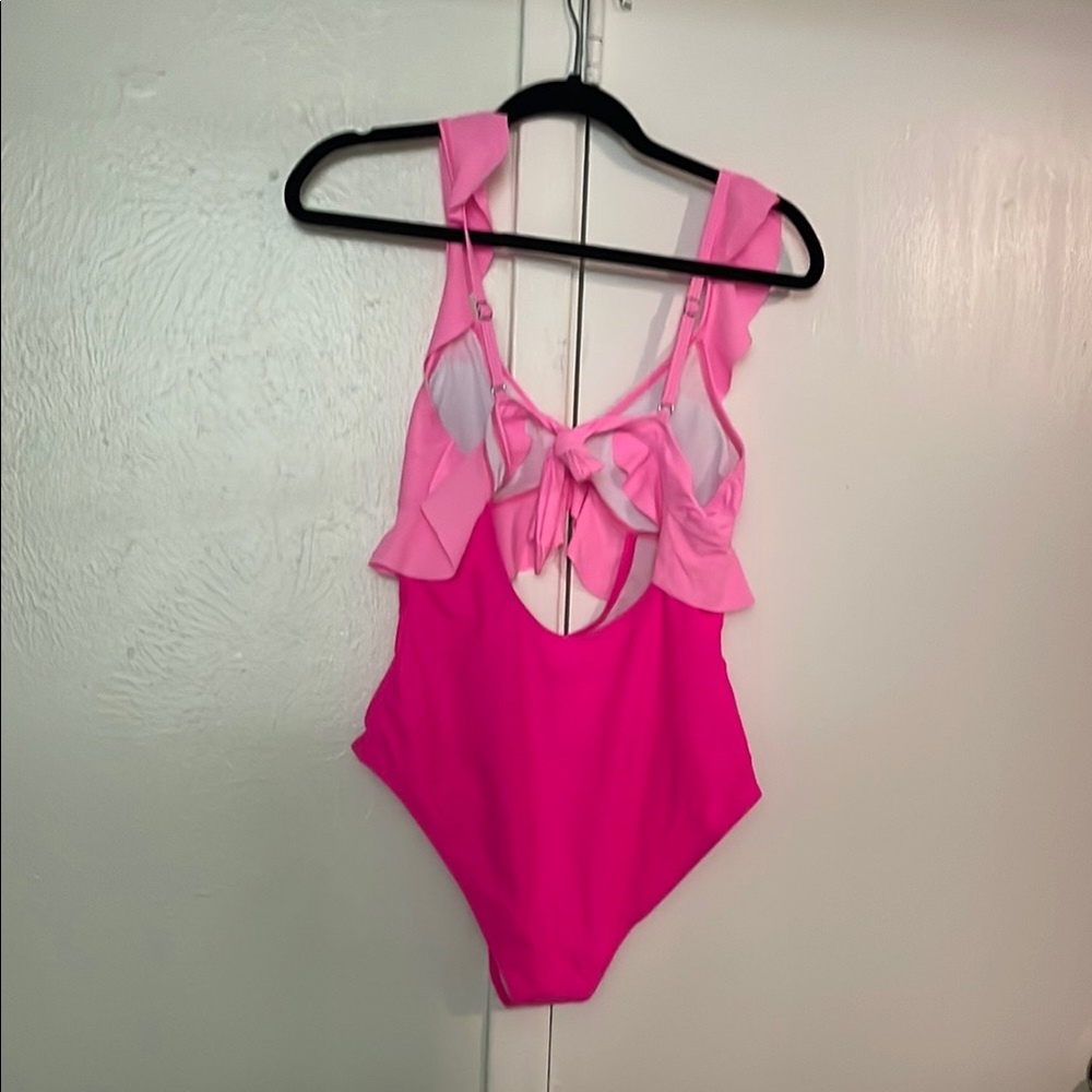 Pink Ruffled One-Piece Swimsuit - Picture 2 of 7